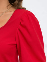 Load image into Gallery viewer, Square Neck Lantern Sleeve Blouse
