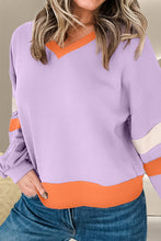 Load image into Gallery viewer, Color Block Long Sleeve Sweatshirt
