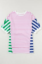 Load image into Gallery viewer, Striped Round Neck Dropped Shoulder T-Shirt
