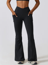 Load image into Gallery viewer, Flare Leg Active Pants with Pockets
