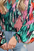 Load image into Gallery viewer, Printed V-Neck Long Sleeve Blouse
