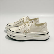 Load image into Gallery viewer, Lace-Up Round Toe Platform Sneakers
