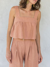 Load image into Gallery viewer, Square Neck Wide Strap Top and Pants Set
