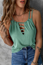 Load image into Gallery viewer, Full Size Cutout Double Spaghetti Straps Top
