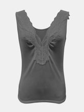 Load image into Gallery viewer, Full Size Lace Detail V-Neck Tank
