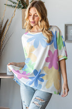 Load image into Gallery viewer, HOPELY Floral Round Neck Waffle T-Shirt
