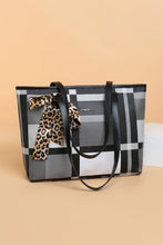 Load image into Gallery viewer, Adored Color Block Tie Detail PU Leather Tote Bag
