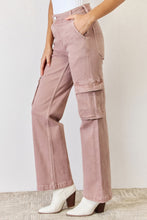 Load image into Gallery viewer, RISEN Full Size High Rise Cargo Wide Leg Jeans

