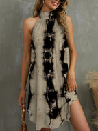 Tie-Dye Grecian Neck Dress