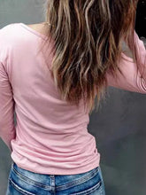 Load image into Gallery viewer, Lace Half Snap Long Sleeve T-Shirt
