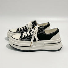 Load image into Gallery viewer, Lace-Up Round Toe Platform Sneakers

