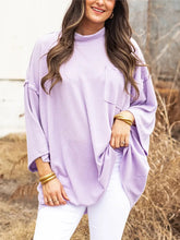 Load image into Gallery viewer, Mock Neck Dropped Shoulder T-Shirt
