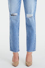 Load image into Gallery viewer, BAYEAS High Waist Distressed Cat&#39;s Whiskers Washed Straight Jeans
