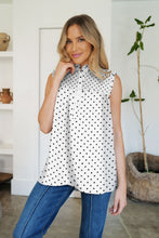 Load image into Gallery viewer, Frill Printed Mock Neck Top
