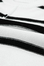 Load image into Gallery viewer, Striped Round Neck Cap Sleeve Sweater
