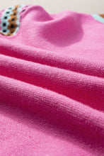 Load image into Gallery viewer, Contrast Round Neck Short Sleeve Knit Top
