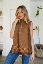 Load image into Gallery viewer, Frill Printed Mock Neck Top
