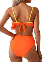 Load image into Gallery viewer, Spaghetti Strap Notched Bikini Set
