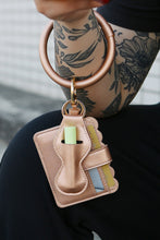 Load image into Gallery viewer, PU Wristlet Keychain with Card Holder
