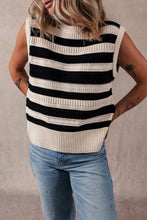 Load image into Gallery viewer, Color Block Round Neck Sweater Vest
