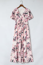Load image into Gallery viewer, Floral Surplice Neck Dress
