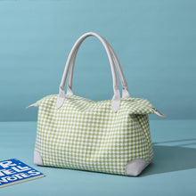 Load image into Gallery viewer, Houndstooth Canvas Travel Bag

