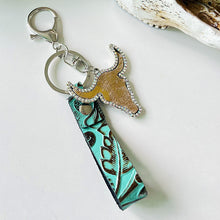 Load image into Gallery viewer, Rhinestone Bull Keychain
