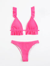 Load image into Gallery viewer, Ruffled Textured Wide Strap Two-Piece Bikini Set
