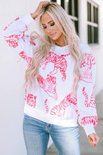 Load image into Gallery viewer, Tiger Round Neck Dropped Shoulder Sweatshirt
