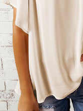 Load image into Gallery viewer, Ruched Notched Half Sleeve Blouse
