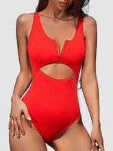 Load image into Gallery viewer, Cutout Notched Wide Strap One-Piece Swimwear
