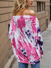 Load image into Gallery viewer, Tie-Dye Off-Shoulder Long Sleeve Blouse
