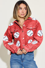 Load image into Gallery viewer, Ball Sequin Dropped Shoulder Raw Hem Jacket
