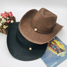 Load image into Gallery viewer, Tied Adjustable Lala Grass Woven Hat
