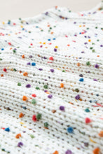 Load image into Gallery viewer, Confetti Round Neck Dropped Shoulder Sweater
