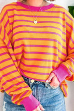 Load image into Gallery viewer, Striped Round Neck Long Sleeve Sweater
