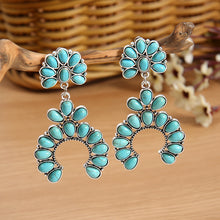 Load image into Gallery viewer, Artificial Turquoise Drop Earrings
