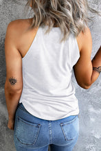 Load image into Gallery viewer, Sequin Flower Grecian Neck Tank
