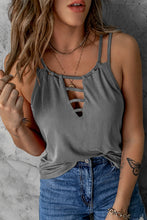 Load image into Gallery viewer, Full Size Cutout Double Spaghetti Straps Top
