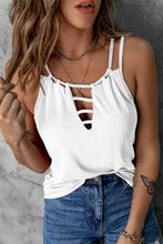 Load image into Gallery viewer, Full Size Cutout Double Spaghetti Straps Top
