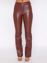 Load image into Gallery viewer, PU Leather High Waist Straight Pants

