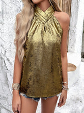 Load image into Gallery viewer, Ruched Grecian Neck Tank
