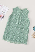 Load image into Gallery viewer, Frill Printed Round Neck Tank
