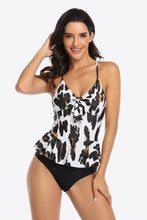 Load image into Gallery viewer, Printed Ruffled Halter Neck One-Piece Swimsuit
