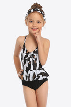 Load image into Gallery viewer, Printed Bow Detail Ruffled One-Piece Swimsuit
