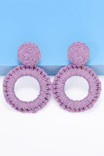 Load image into Gallery viewer, Round Shape Raffia Grass Dangle Earrings
