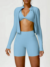 Load image into Gallery viewer, Zip Up Mock Neck Long Sleeve Active Outerwear
