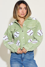 Load image into Gallery viewer, Ball Sequin Dropped Shoulder Raw Hem Jacket
