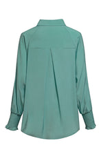 Load image into Gallery viewer, Pocketed Button Up Lantern Sleeve Shirt
