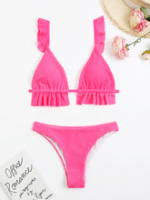 Load image into Gallery viewer, Ruffled Textured Wide Strap Two-Piece Bikini Set
